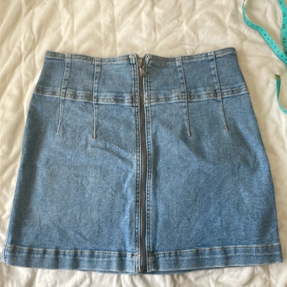 Free People Virgo Mini Jean Skirt sz 29
